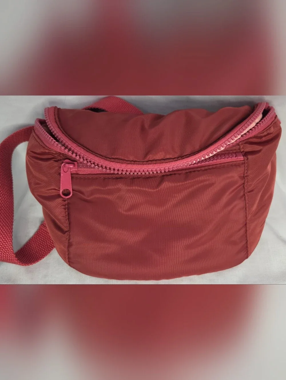 AERIE Fanny Pack In A Dusty Rose Colorway With Two Zippered Compartments GUC